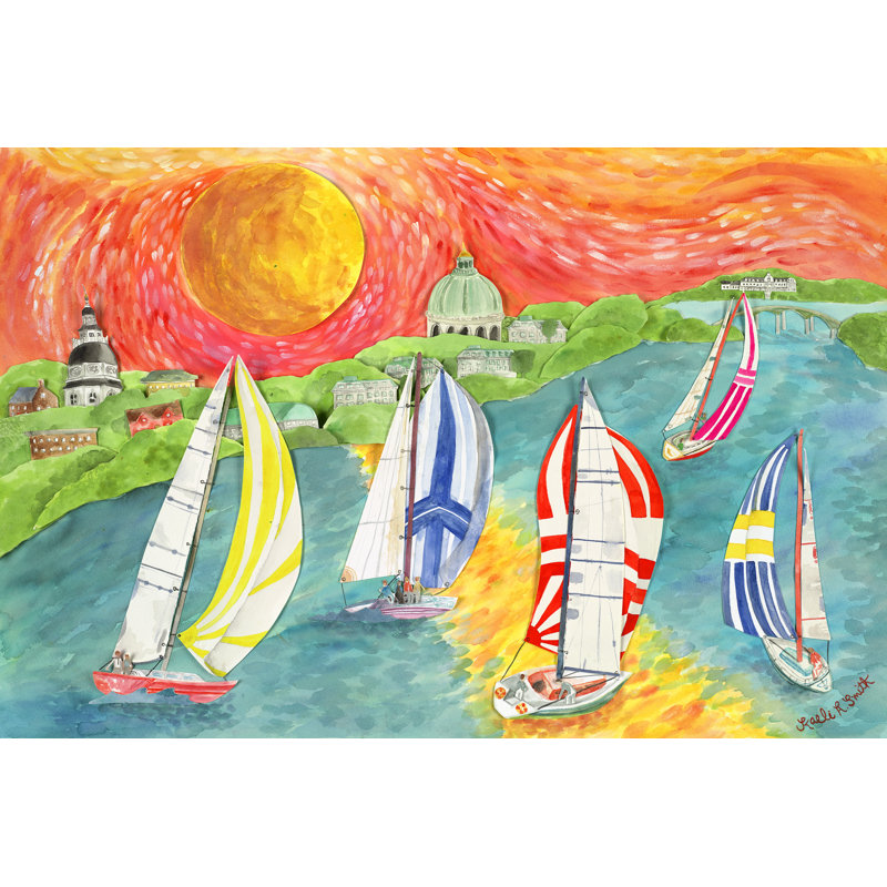 Sunsets Embrace 1 Piece Wrapped Canvas Painting, 30cm H x 46cm W x 3.8cm D