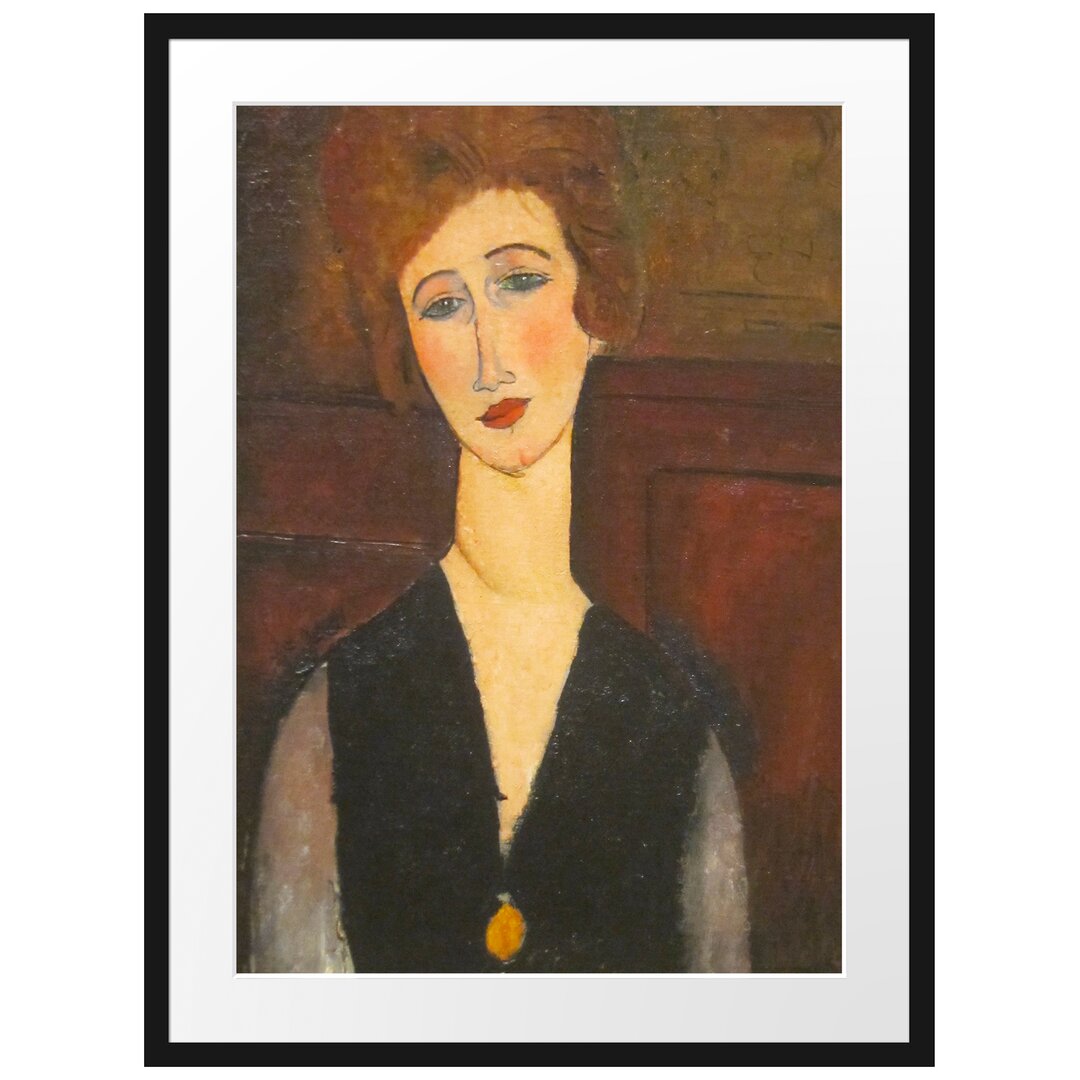 Gerahmter Kunstdruck Portrait of a Woman von Amedeo Modigliani