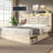 Oceant Queen Farmhouse LED Bed Frame With 4 Drawers & Open Storage Space,White-1192499257