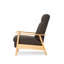 Fauteuil inclinable en cuir pleine fleur de 72 cm de large avec structure en bois-2080482801