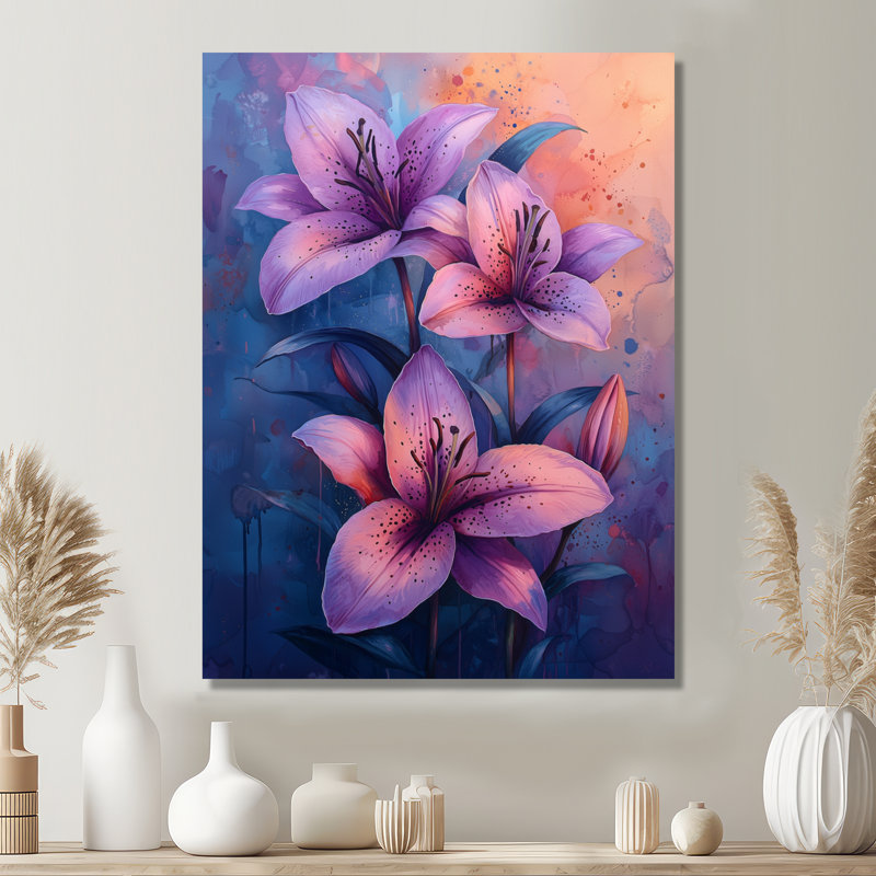 Shelbi - Floral Canvas Art Print, H 32 po x l 16 po, Toile tendue, Ne s’applique pas