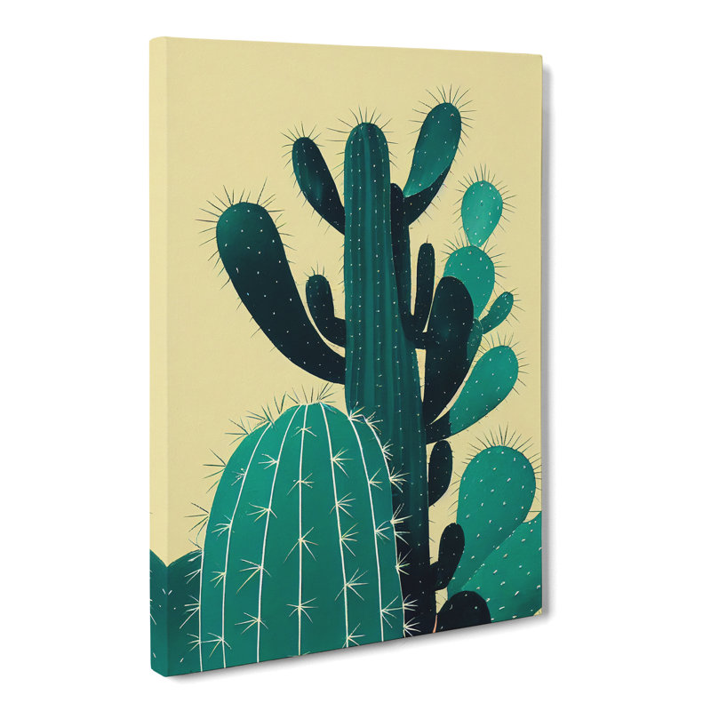 CAN-V0523-335X Cactus Cacti Digital - Wrapped Canvas Print, 76cm H x 50cm W x 3cm D