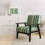 Fauteuil d'appoint rembourré à rayures Serene Green