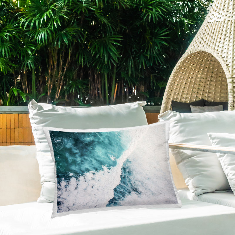 Coussin d'extérieur imprimé en mousse Aérien Ocean par Sissi et Seb
