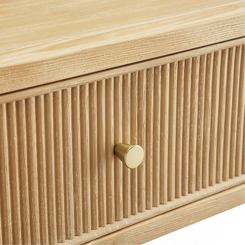 Natural 1-Drawer Nightstand