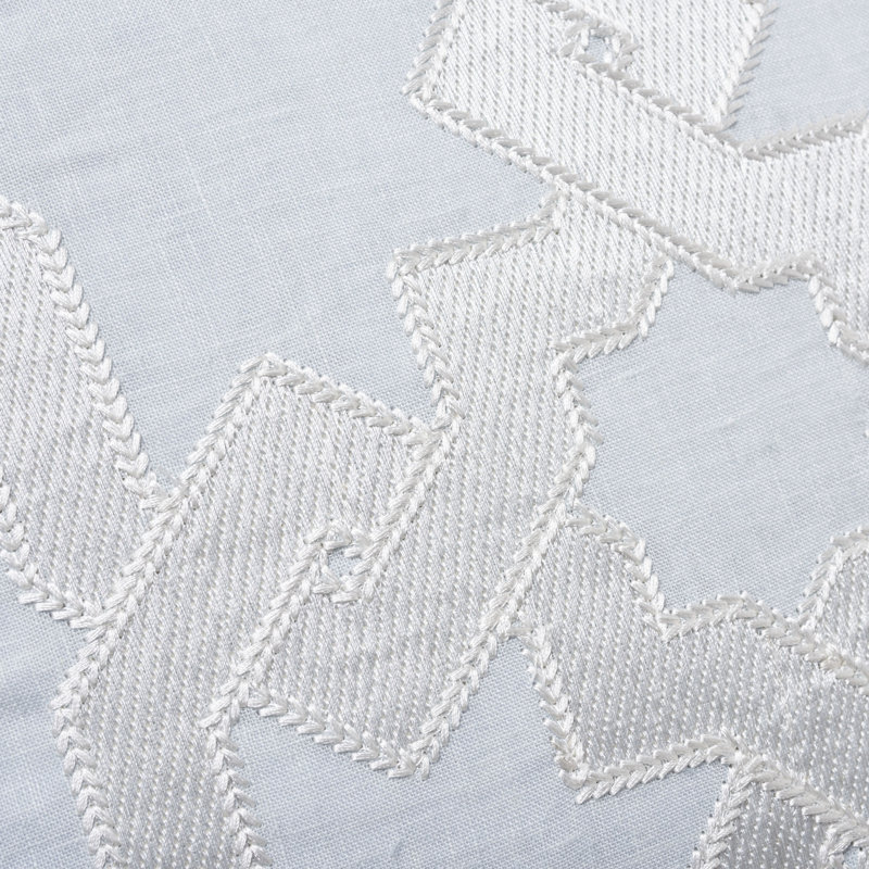 Cordoba Embroidery Pillow, Mist, 18" x 18" 