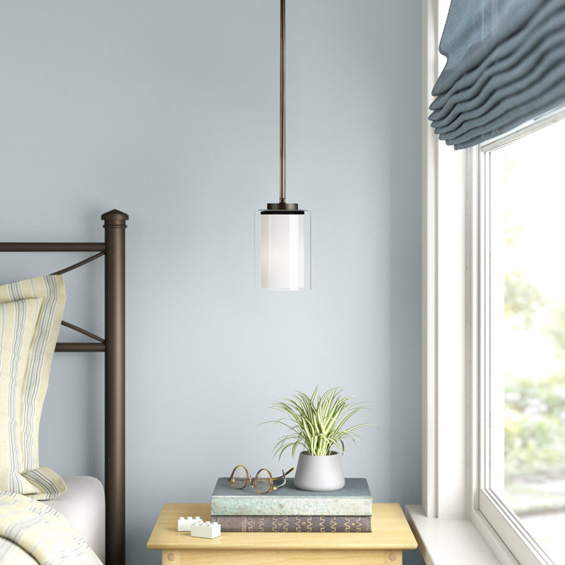 Elmwood Park One Light Mini-Pendant from Generation Lighting , Brushed Nickel, 10W(Bulb Included)