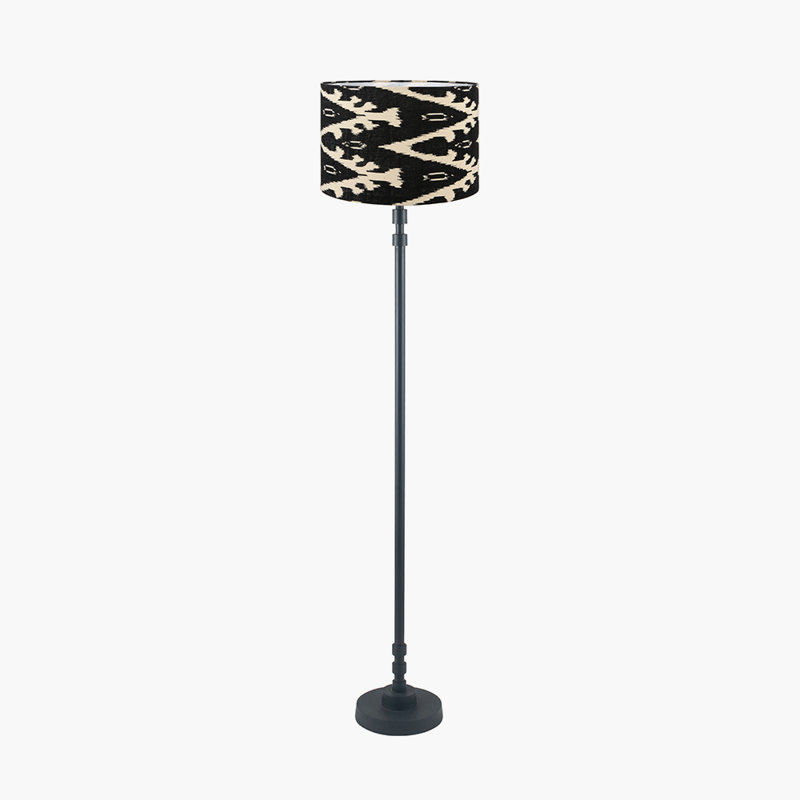 157cm Matte Traditional Floor Lamp, Black
