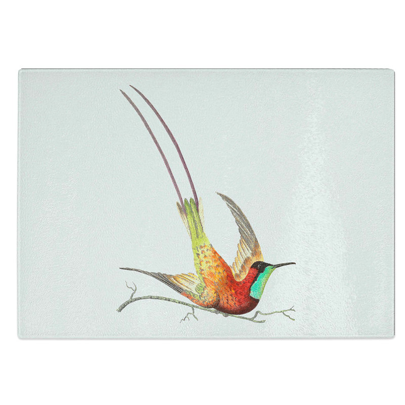 Glass Long-Tailed Hummingbird by George Shaw Chopping Board, 39 cm W x 28.5 cm L