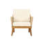 Fauteuil club en bois d'acacia tressé Annisa