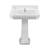 Whitehaus 24" Traditional Pedestal with Large Rectangular Bowl, Backsplash, Dual Soap Ledges, Decorative Trim and Overflow-1896087611