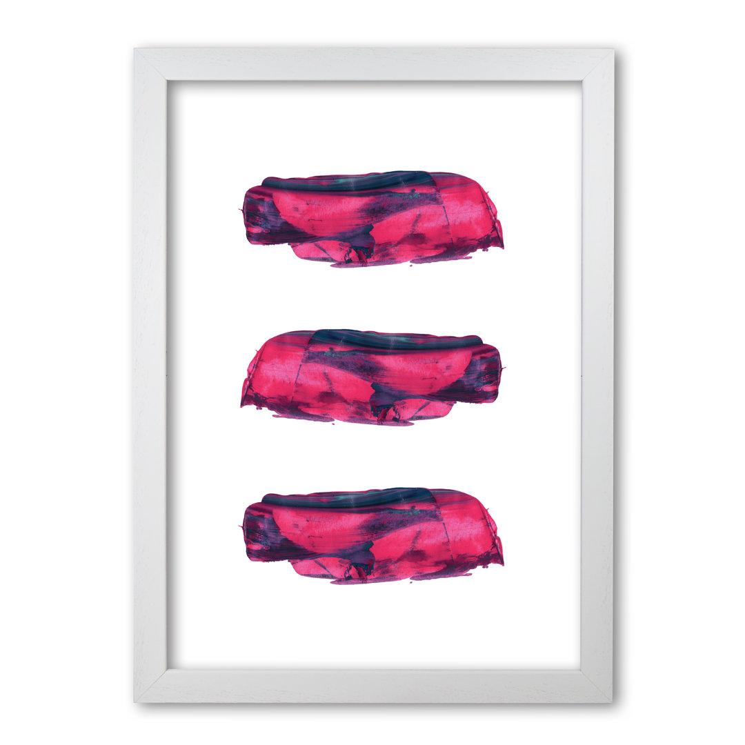 'Pink and Purple Abstract Paint Strokes' - Graphic Art Prints
