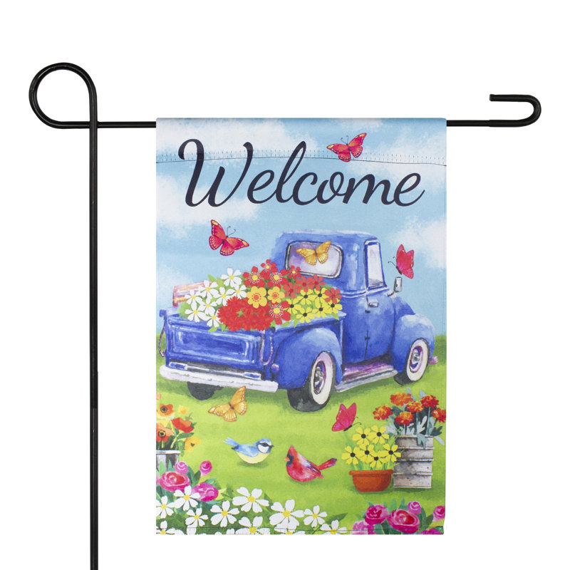 Drapeau de jardin Welcome, H 18 po x l 12,5 po