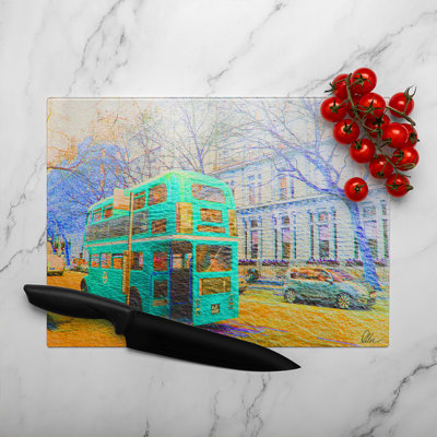 London Bus Rear Glass Chopping Board