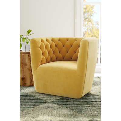 Quinton Upholstered Swivel Accent Chair