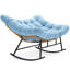 Chaise berçante d'extérieur / d'intérieur pour 2 personnes avec coussin épais-1257299515