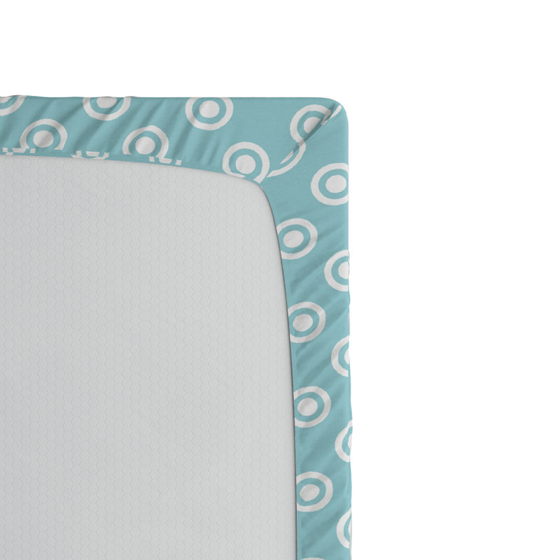 Microfiber Geometric Fitted Sheet, Twin Fitted Sheet