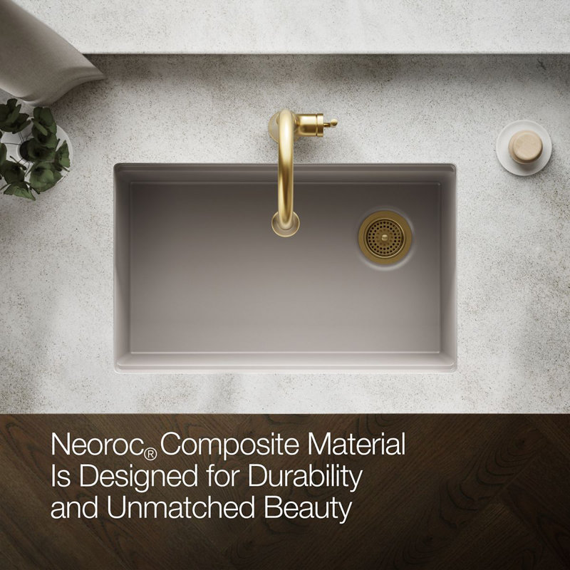 Billings Undermount Single-Bowl Kitchen Sink, Beige