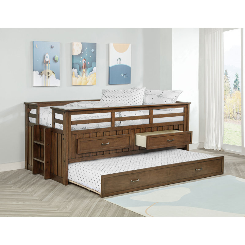 Lit-bateau simple Amyia, Brun moyen