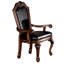 Chaises avec accoudoirs à dossier solide avec garniture cloutée (ensemble de 2)