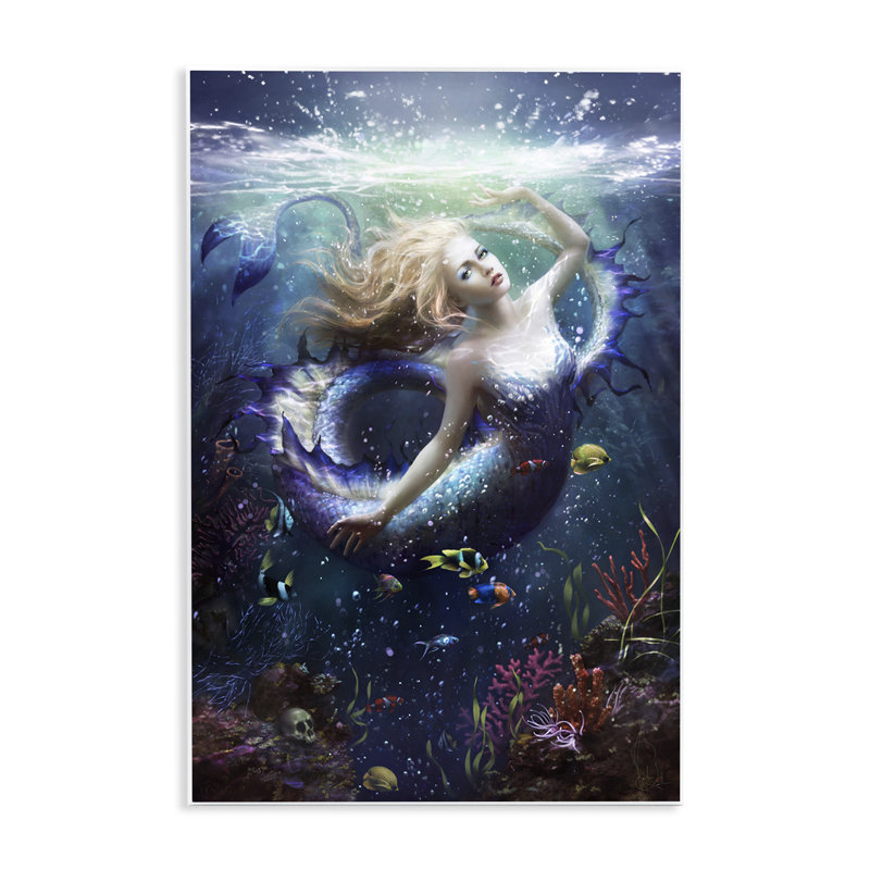 Plaque murale «Deep Sea Mermaid», conception par Melanie Delon, H 15 po x l 10 po