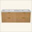 Meuble-lavabo double avec comptoir SMC, armoire en panneau de fibres à densité moyenne peint, tiroirs à fermeture en douceur, meuble-lavabo mural moderne