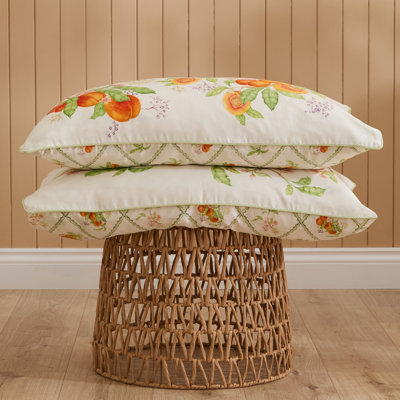 Peach Harvest 100% Cotton Standard Pillowcase - Set of 2