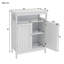 Armoire de rangement pour salle de bain avec portes à double volets - blanc