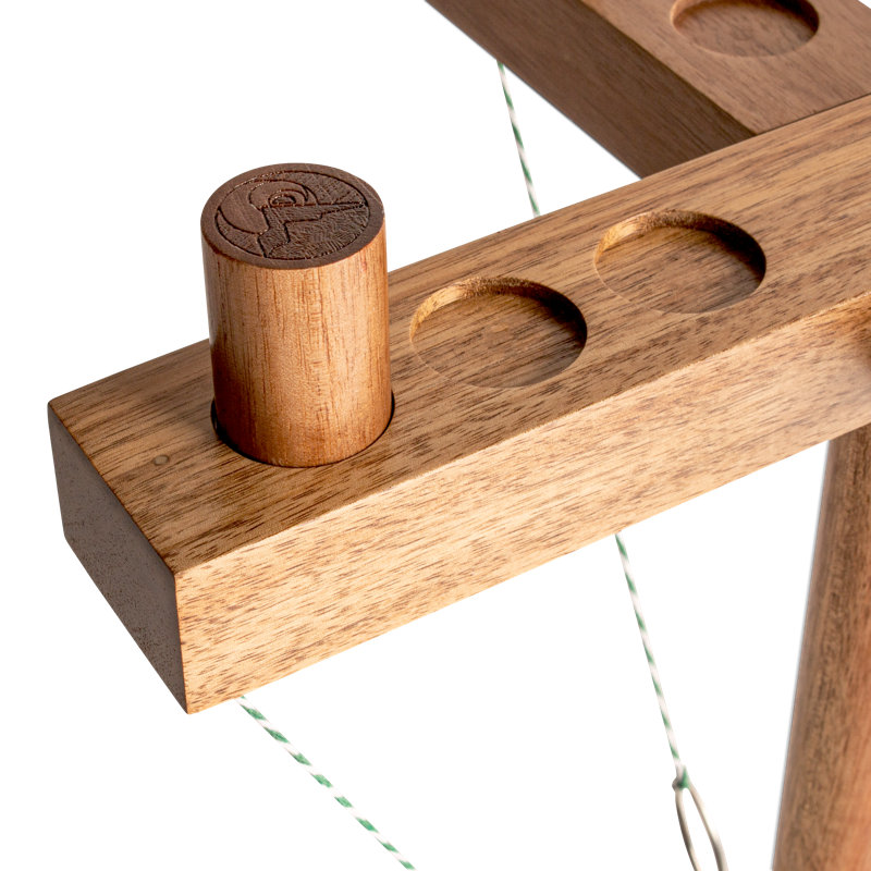 Poteau circulaire en acacia Globetrotter, H 17,25 po x l 5,25 po x P 3,25 po