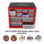 Armoire de rangement 12 tiroirs - Organisateur en plastique avec 4 grands et 8 petits compartiments - Support de bureau ou mural pour quincaillerie, pièces, artisanat et plus par Stalwart
