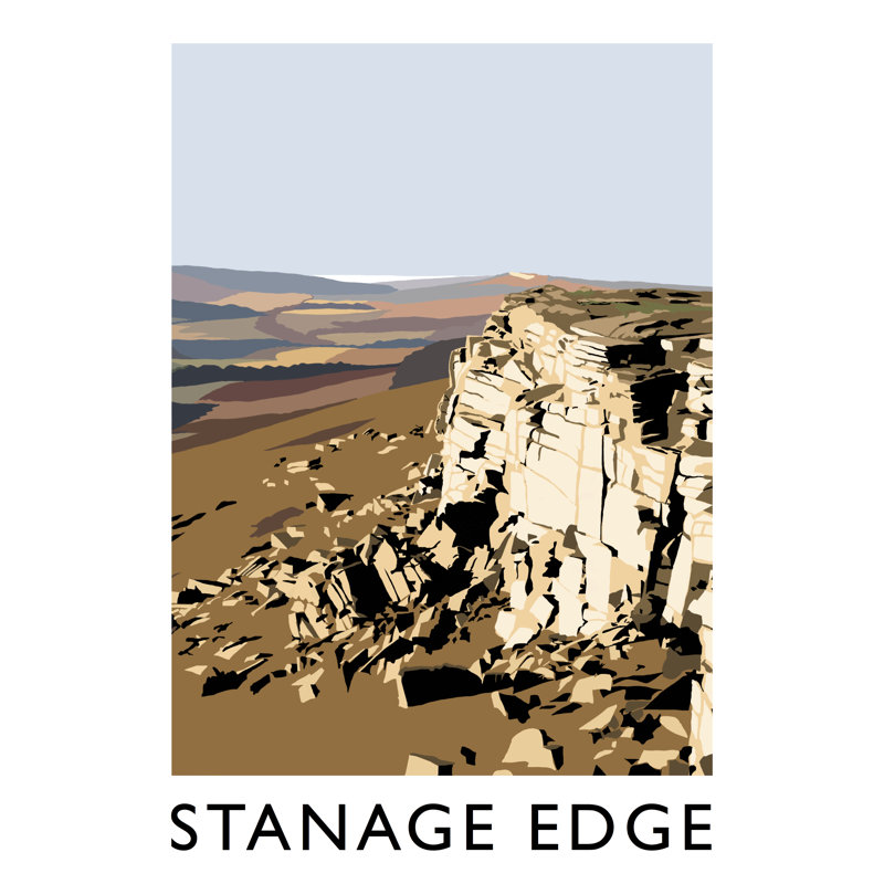 'Stanage Edge' by Richard O'Neil - Print, No Frame, 40 cm H x 30 cm W x 1 cm D