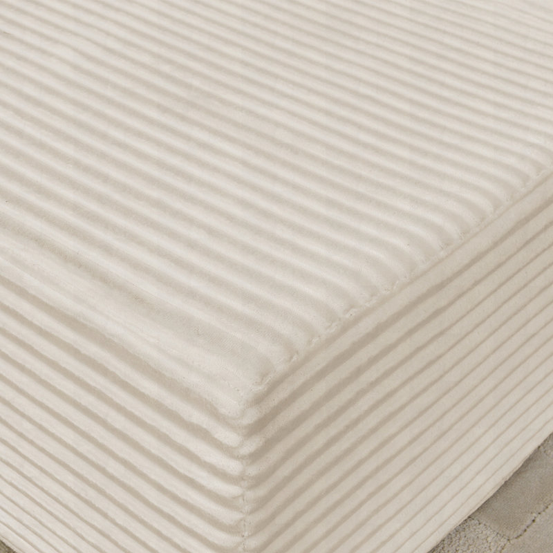 Two-seater lazy sofa, Beige Velvet