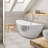 19" W Bamboo Shower Bench with Shelf