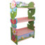 Teamson Kids Magic Garden 3-Tier Kids Bookshelf with Storage Drawer, Colorful Wooden Bookcase for Playrooms