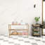 12 Pair Stackable Solid Wood Shoe Rack