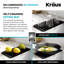 KRAUS Kore™ 30" L Undermount Workstation 16 Gauge Stainless Steel Double Bowl Kitchen Sink