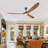 3-Blade Indoor Smart Ceiling Fan with Light and Remote/APP Control,3 LED Colors,6 Speed Noiseless DC Motor,Timer-1529255-1529254
