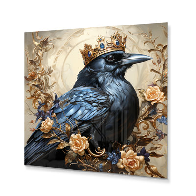 Corbeau Royal Majesty II - impression sans cadre sur métal