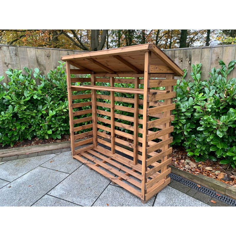 Oconner 166 W x 66 D Solid Wood Log Store