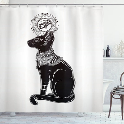 Everly Shower Curtain with Hooks Included