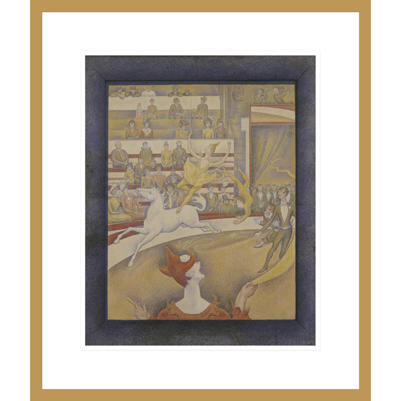 «The Circus» par Georges Seurat, impression giclée sur cadre, 20.86" H x 17.75" W
