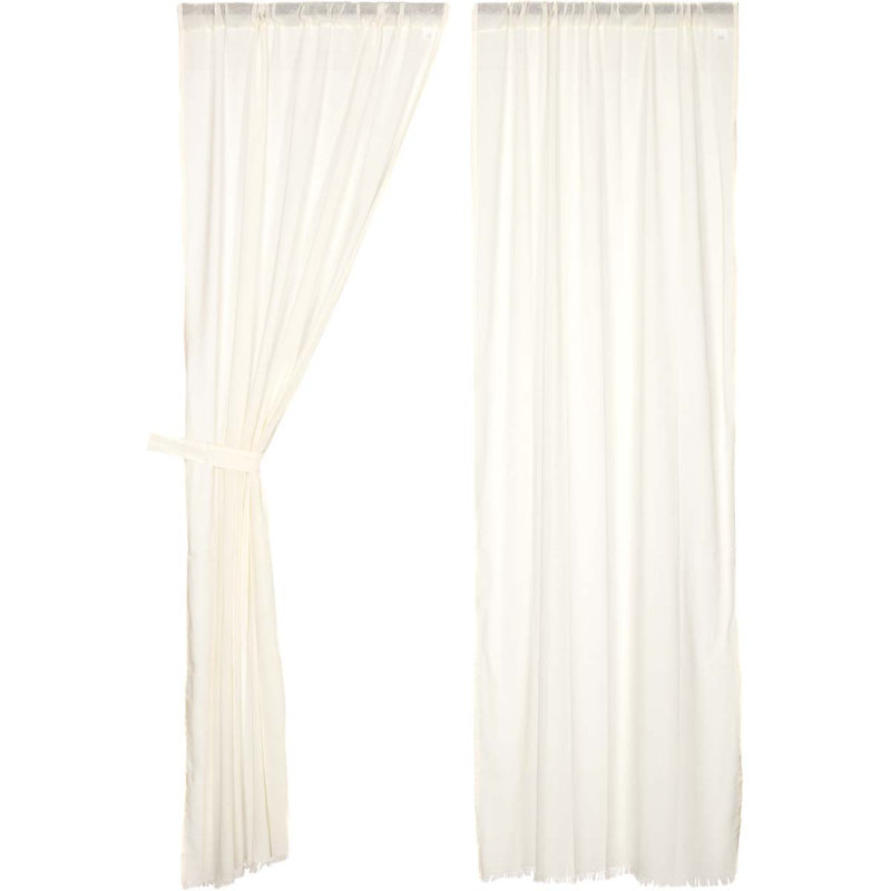 Francoise 100% Cotton Sheer Curtain Panel Pair
