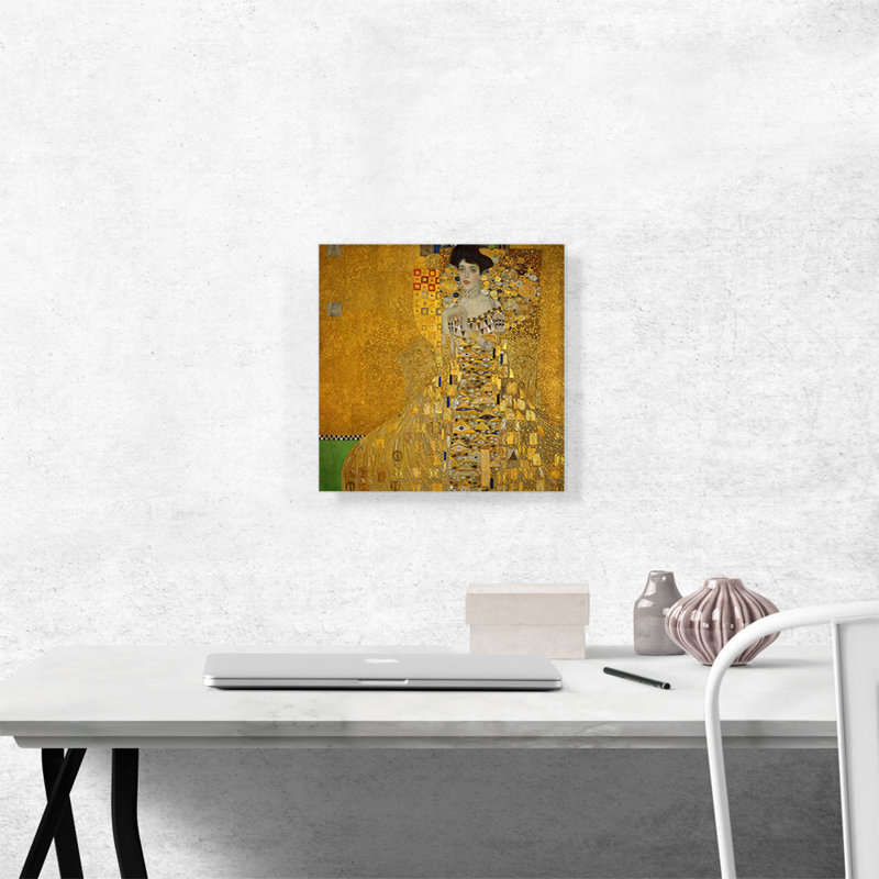 Portrat Der Adele Bloch-Bauer I 1907 par Gustav Klimt - reproduction d'art sur toile tendue, H 12 po x l 12 po x P 0,75 po