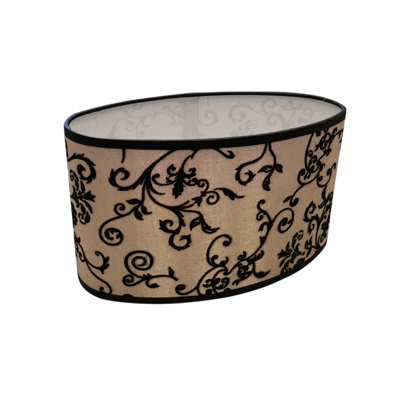 22cm H Cotton Oval Lamp Shade ( Screw On )