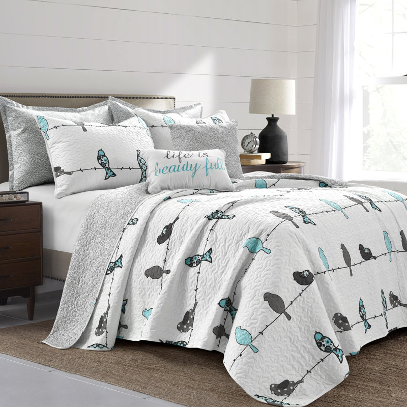 Jeté Rowley Birds, Très grand, Gris