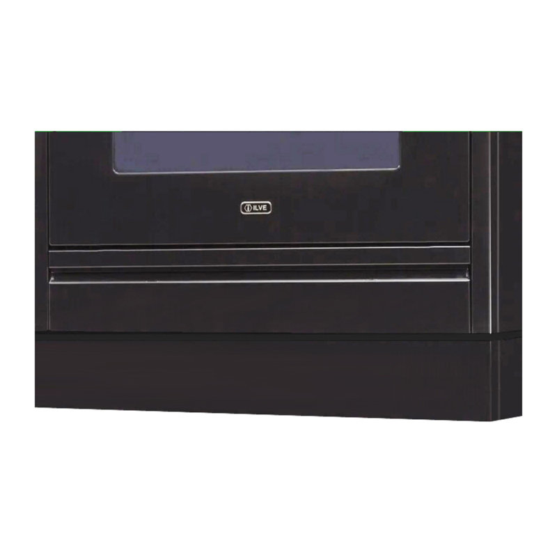 ILVE Nostalgie And Professional Range Trim Kit, Glossy Black, 6" H x 40" W x 21.65" D