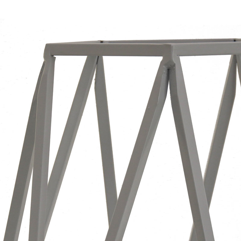 Lanterne 12 po avec cheminée en verre, gris glacier, H 10,20 po x l 7,50 po x P 7,50 po