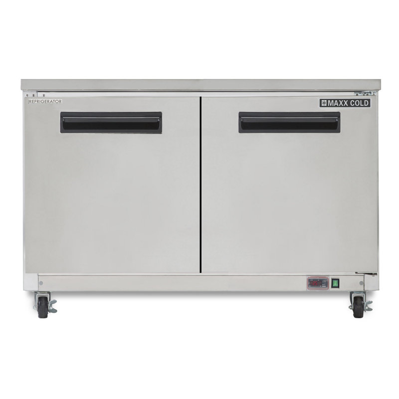 Maxx Cold X-Series Double Door Undercounter Refrigerator, 12 cu. ft., in Stainless Steel