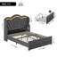 Lit rembourré en velours avec rangement Mouad-106911908-106911909