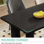 Table de salle à manger moderne de 71 pouces noire pour 6 à 8 personnes, grande table de cuisine rectangulaire avec base en bois et table de salle à manger contemporaine